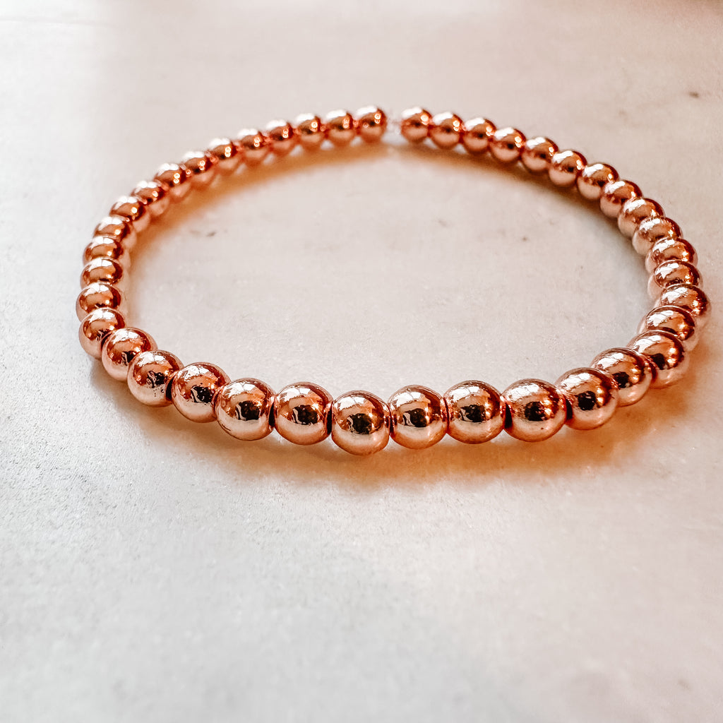 Rose Gold Plated Hematite (4mm)